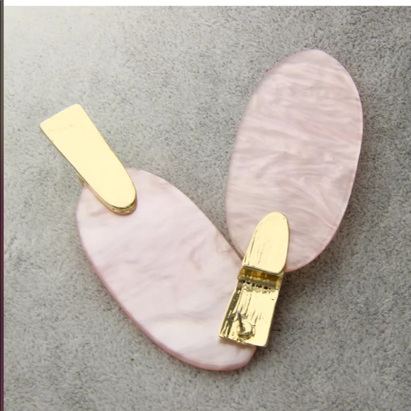 Pink Stone Earrings - Picture 3 of 3